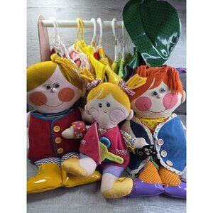 Dapper Dan Dressy Bessy Dolls Outfits Rack LOT Vtg 1970 Playskool RARE b199